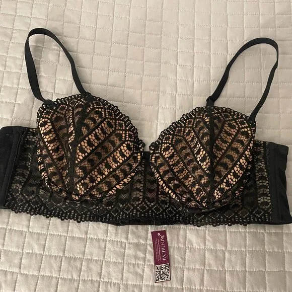 ADORE ME Nymphadora Contour Lace Bra in Black, Size 38B - Picture 4 of 6